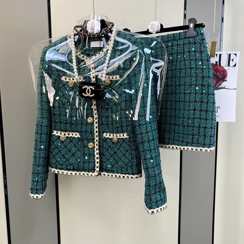 Jack Winter Clothing - Женский элегантный винтажный твидовый очаровательный костюм,