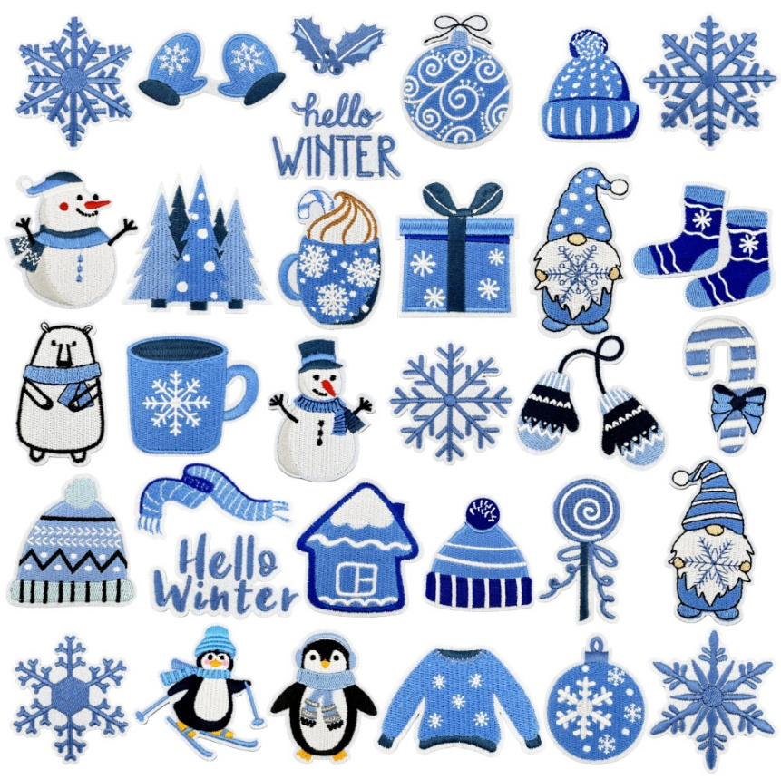 Winter Clothing Pictures - 10 шт., вышитые нашивки серии «Hello